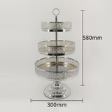 Maxbell 3 Tiered Cupcake Stand Tiered Serving Tray for Tea Party Wedding Celebration Argent