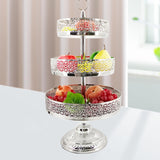 Maxbell 3 Tiered Cupcake Stand Tiered Serving Tray for Tea Party Wedding Celebration Argent
