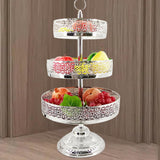Maxbell 3 Tiered Cupcake Stand Tiered Serving Tray for Tea Party Wedding Celebration Argent