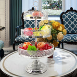 Maxbell 3 Tiered Cupcake Stand Tiered Serving Tray for Tea Party Wedding Celebration Argent