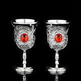 Maxbell Vintage Medieval Goblet Gifts Handcraft Novelty Engraved Reusable Wine Glass