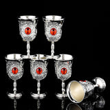 Maxbell Vintage Medieval Goblet Gifts Handcraft Novelty Engraved Reusable Wine Glass