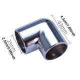 Maxbell Round Pipe Connector 25mm Pipe Fitting for Display Stand Clothes Rails Frame 2 Way