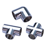 Maxbell Round Pipe Connector 25mm Pipe Fitting for Display Stand Clothes Rails Frame 2 Way