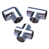 Maxbell Round Pipe Connector 25mm Pipe Fitting for Display Stand Clothes Rails Frame 2 Way