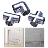 Maxbell Round Pipe Connector 25mm Pipe Fitting for Display Stand Clothes Rails Frame 2 Way