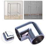 Maxbell Round Pipe Connector 25mm Pipe Fitting for Display Stand Clothes Rails Frame 2 Way
