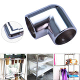 Maxbell Round Pipe Connector 25mm Pipe Fitting for Display Stand Clothes Rails Frame 2 Way