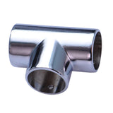 Maxbell Round Pipe Connector 25mm Pipe Fitting for Display Stand Clothes Rails Frame 3 Way