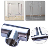 Maxbell Round Pipe Connector 25mm Pipe Fitting for Display Stand Clothes Rails Frame 3 Way