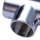 Maxbell Round Pipe Connector 25mm Pipe Fitting for Display Stand Clothes Rails Frame 3 Way