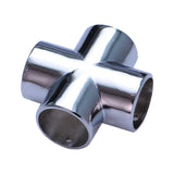 Maxbell Round Pipe Connector 25mm Pipe Fitting for Display Stand Clothes Rails Frame 4 Way