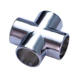 Maxbell Round Pipe Connector 25mm Pipe Fitting for Display Stand Clothes Rails Frame 4 Way