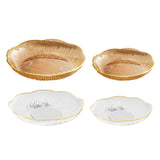 Maxbell Fruit Plate Kitchen Utensils Snack Candy Tray for Christmas Celebration Home S Amber