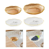 Maxbell Fruit Plate Kitchen Utensils Snack Candy Tray for Christmas Celebration Home S Amber