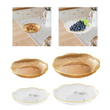 Maxbell Fruit Plate Kitchen Utensils Snack Candy Tray for Christmas Celebration Home S Amber