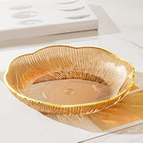 Maxbell Fruit Plate Kitchen Utensils Snack Candy Tray for Christmas Celebration Home S Amber