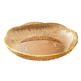 Maxbell Fruit Plate Kitchen Utensils Snack Candy Tray for Christmas Celebration Home L Amber