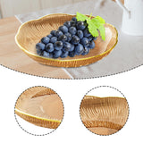 Maxbell Fruit Plate Kitchen Utensils Snack Candy Tray for Christmas Celebration Home L Amber