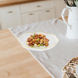 Maxbell Fruit Plate Kitchen Utensils Snack Candy Tray for Christmas Celebration Home S White