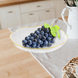 Maxbell Fruit Plate Kitchen Utensils Snack Candy Tray for Christmas Celebration Home L White