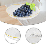 Maxbell Fruit Plate Kitchen Utensils Snack Candy Tray for Christmas Celebration Home L White