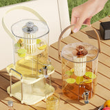 Maxbell Drink Dispenser for Fridge with Spigot Lemonade for Weddings Camping Outdoor Rose Gold