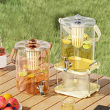 Maxbell Drink Dispenser for Fridge with Spigot Lemonade for Weddings Camping Outdoor Rose Gold