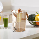 Maxbell Drink Dispenser for Fridge with Spigot Lemonade for Weddings Camping Outdoor Rose Gold