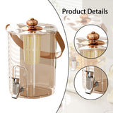 Maxbell Drink Dispenser for Fridge with Spigot Lemonade for Weddings Camping Outdoor Rose Gold