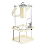 Maxbell Drink Dispenser for Fridge with Spigot Lemonade for Weddings Camping Outdoor Cream White