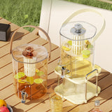 Maxbell Drink Dispenser for Fridge with Spigot Lemonade for Weddings Camping Outdoor Cream White