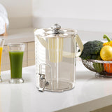 Maxbell Drink Dispenser for Fridge with Spigot Lemonade for Weddings Camping Outdoor Cream White