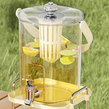 Maxbell Drink Dispenser for Fridge with Spigot Lemonade for Weddings Camping Outdoor Cream White