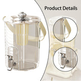Maxbell Drink Dispenser for Fridge with Spigot Lemonade for Weddings Camping Outdoor Cream White