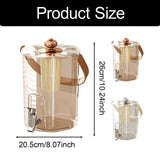 Maxbell Drink Dispenser for Fridge with Spigot Lemonade for Weddings Camping Outdoor Cream White