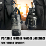 Maxbell Protein Powder Container Food Storage Containers for Pre Workout Home Travel Black 18x7cm