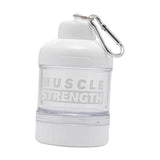 Maxbell Protein Powder Container Food Storage Containers for Pre Workout Home Travel White 13x7cm