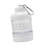 Maxbell Protein Powder Container Food Storage Containers for Pre Workout Home Travel White 13x7cm