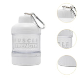 Maxbell Protein Powder Container Food Storage Containers for Pre Workout Home Travel White 13x7cm