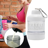 Maxbell Protein Powder Container Food Storage Containers for Pre Workout Home Travel White 13x7cm