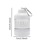 Maxbell Protein Powder Container Food Storage Containers for Pre Workout Home Travel White 13x7cm