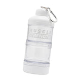 Maxbell Protein Powder Container Food Storage Containers for Pre Workout Home Travel White 18x7cm