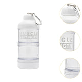 Maxbell Protein Powder Container Food Storage Containers for Pre Workout Home Travel White 18x7cm