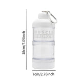 Maxbell Protein Powder Container Food Storage Containers for Pre Workout Home Travel White 18x7cm