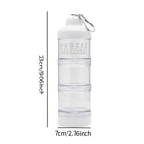 Maxbell Protein Powder Container Food Storage Containers for Pre Workout Home Travel White 23x7cm