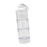 Maxbell Protein Powder Container Food Storage Containers for Pre Workout Home Travel White 23x7cm