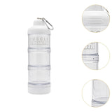 Maxbell Protein Powder Container Food Storage Containers for Pre Workout Home Travel White 23x7cm