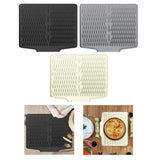 Maxbell Silicone Dish Drying Mat Easy Clean Refrigerator Under Sink Sturdy Drain Pad Black