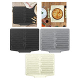 Maxbell Silicone Dish Drying Mat Easy Clean Refrigerator Under Sink Sturdy Drain Pad Black